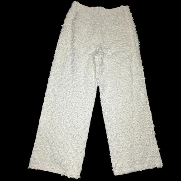 AVEC LES FILLES  White Trapped Wide Leg Pant Sz: XL - Picture 7 of 12